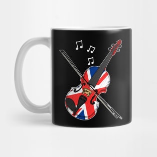 UK Flag Violin Violinist British Musician Mug